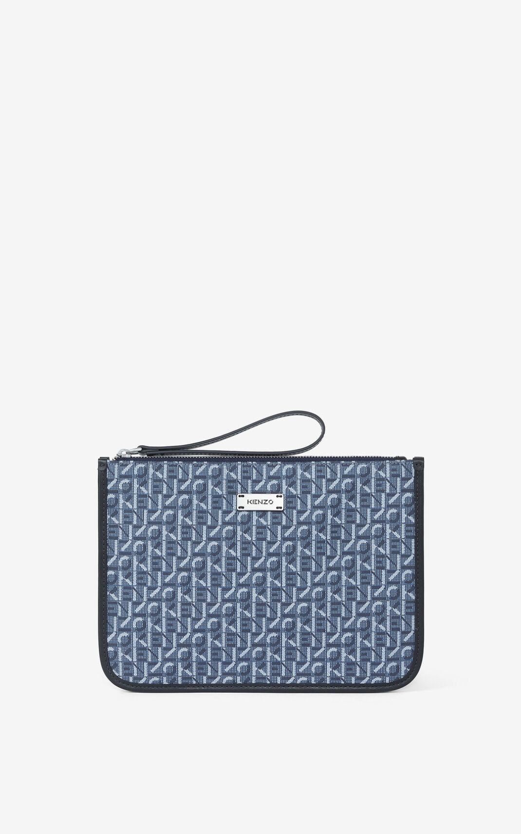 Pochette Kenzo Jacquard Courier Femme Bleu Marine Bleu | IAVF-86914